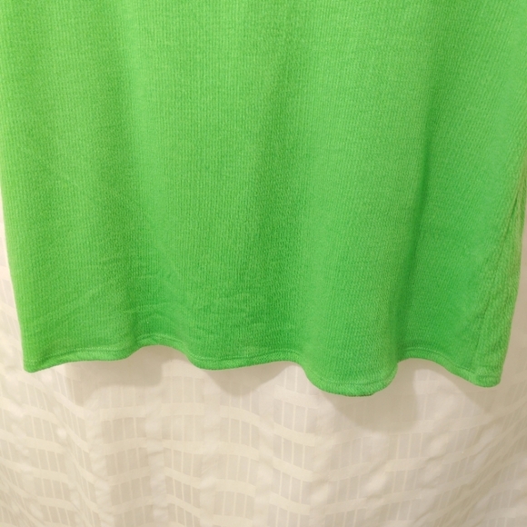Anneliese Top Crochet Detail Flutter Sleeves Soft Lightweight Tee Green Large - Picture 9 of 12